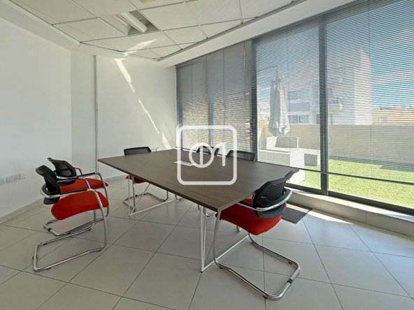 furnished penthouse office with terrace