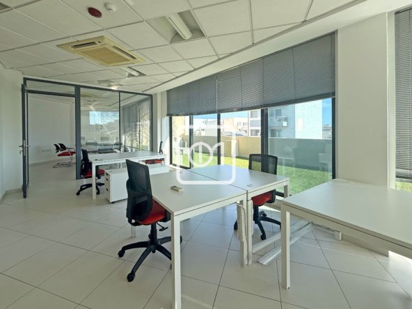 furnished penthouse office with terrace