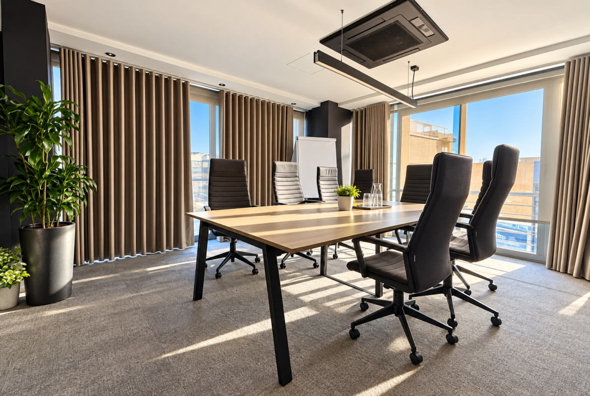Furnished Office With Rooftop Terrace