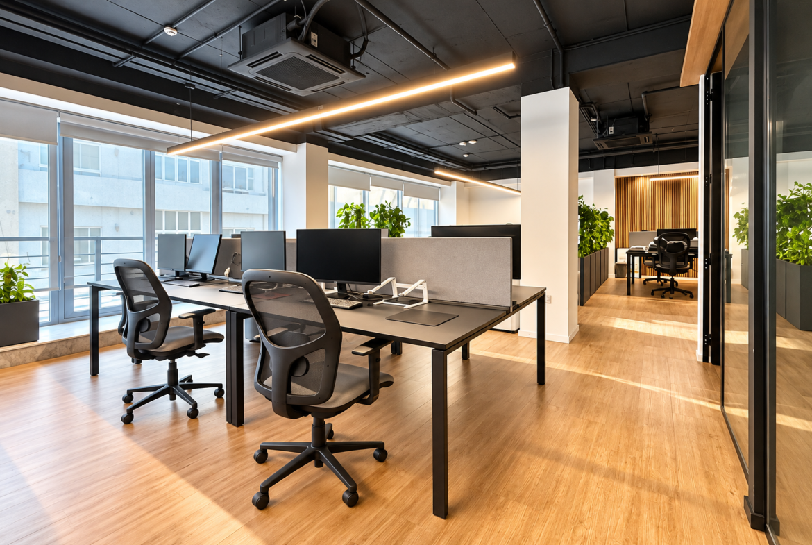 Furnished Office With Rooftop Terrace