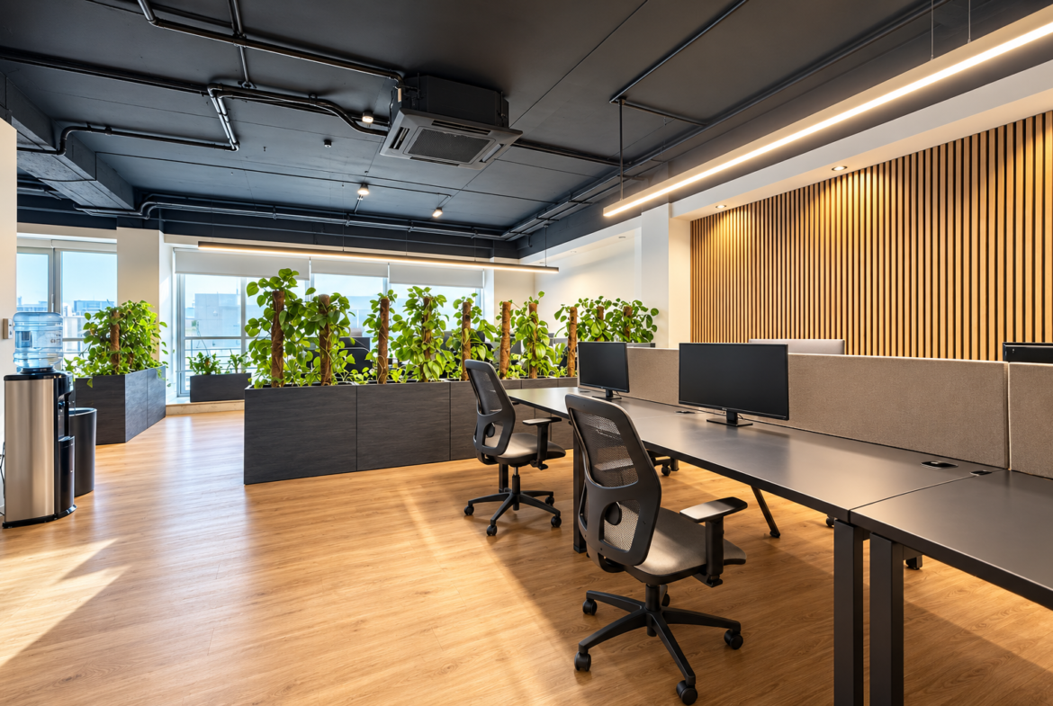 Furnished Office With Rooftop Terrace