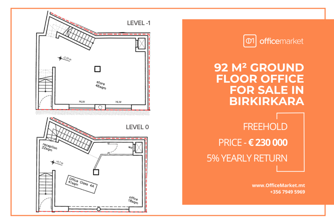 Office space for sale on plan